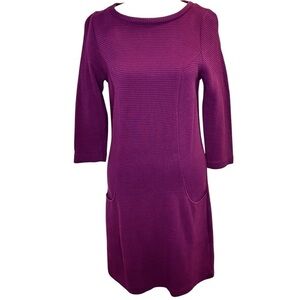 Boden 3/4 Sleeve Ribbed Bodycon Sweater Dress Size 6